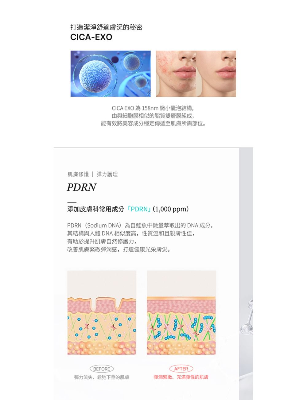 DERMALINE DLEXO PDRN積雪草緊緻青春面膜3入 商品圖