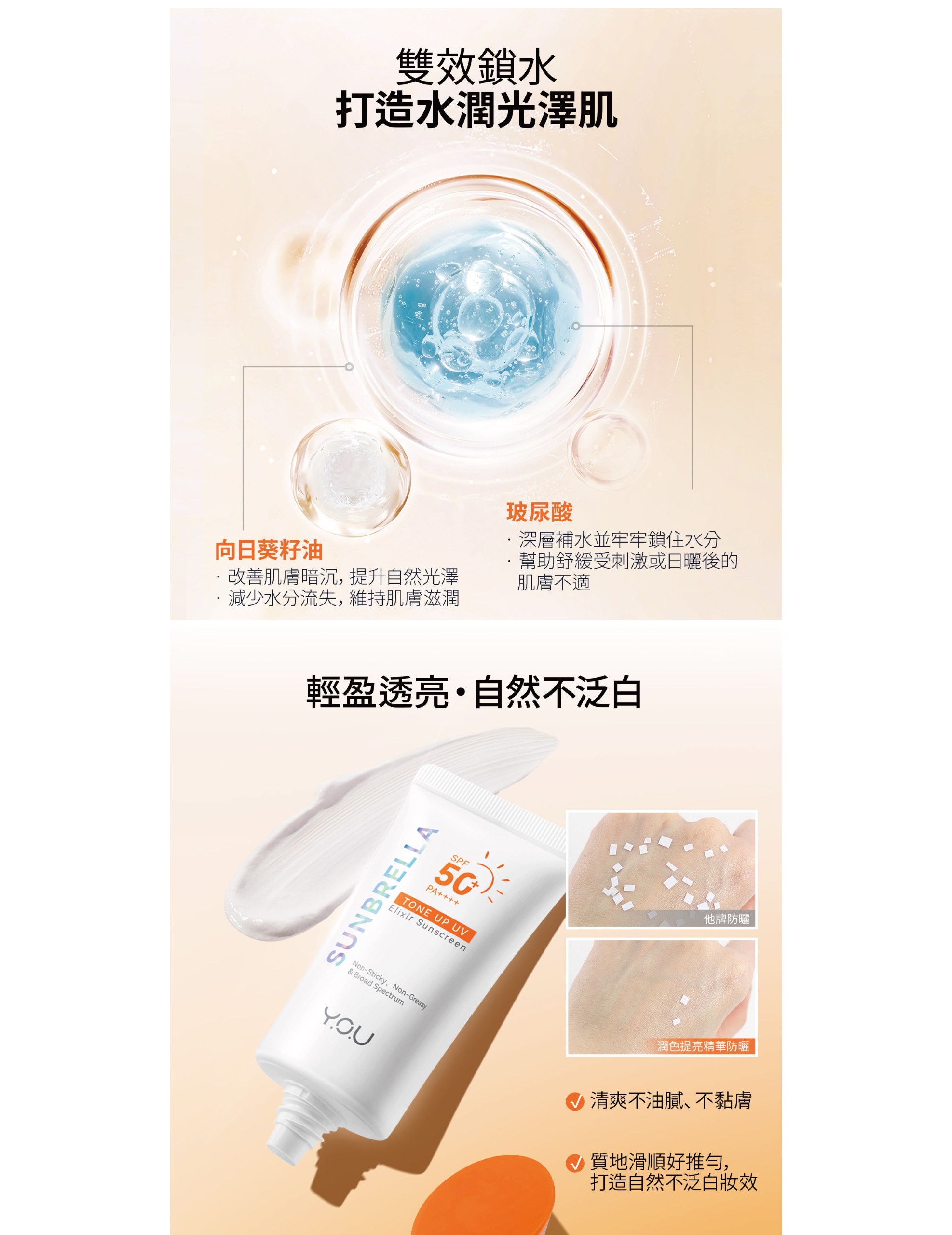 Y.O.U 潤色提亮精華防曬乳 40ml 產品圖