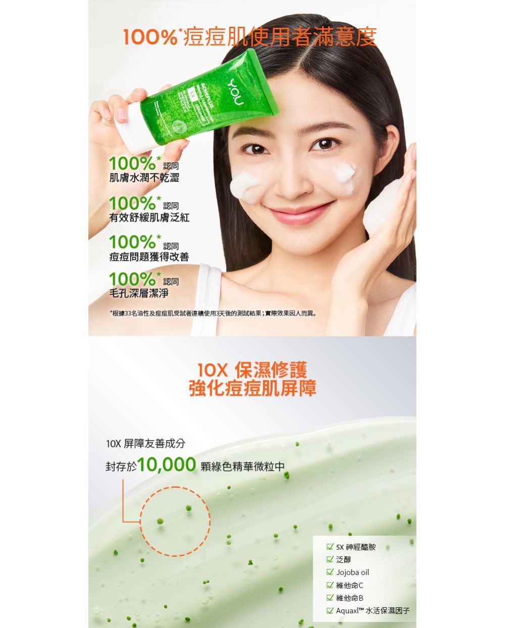 Y.O.U AcnePlus 溫和潔面凝膠100g 商品圖